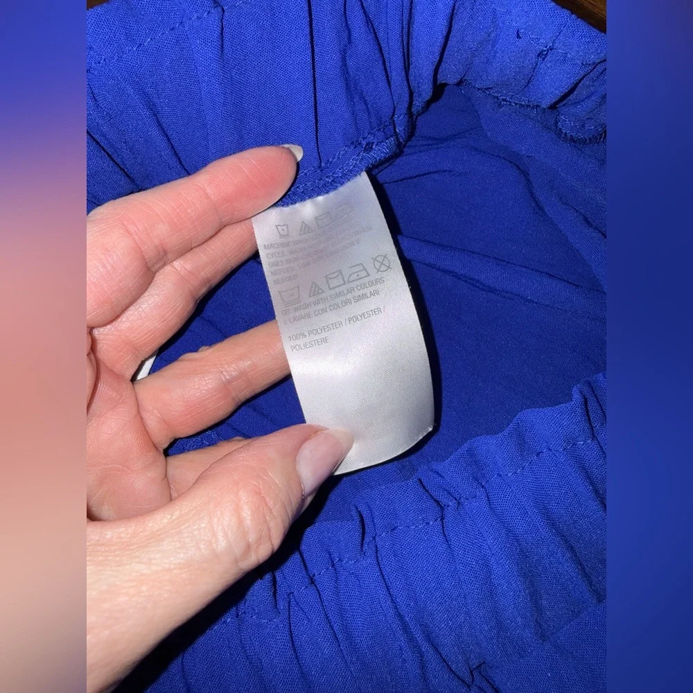 Susan Graver Electric Blue Wide-Leg Pants - Picture 13 of 14